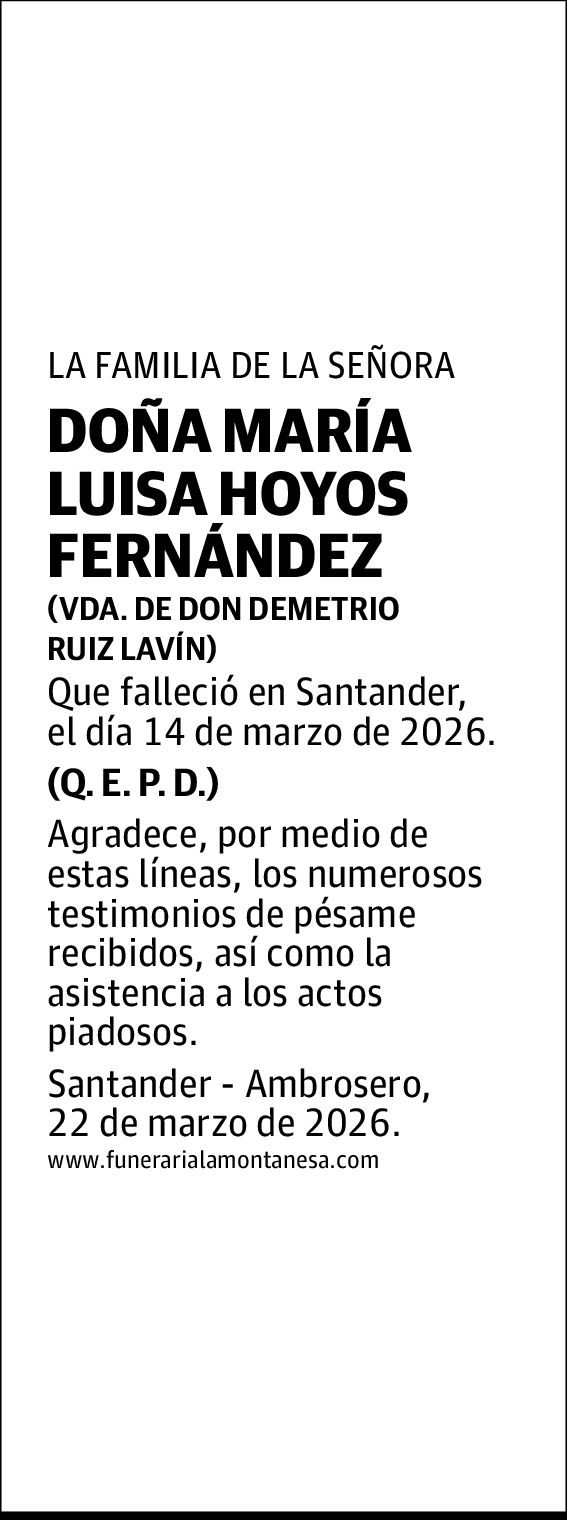 María Luisa Hoyos Fernández