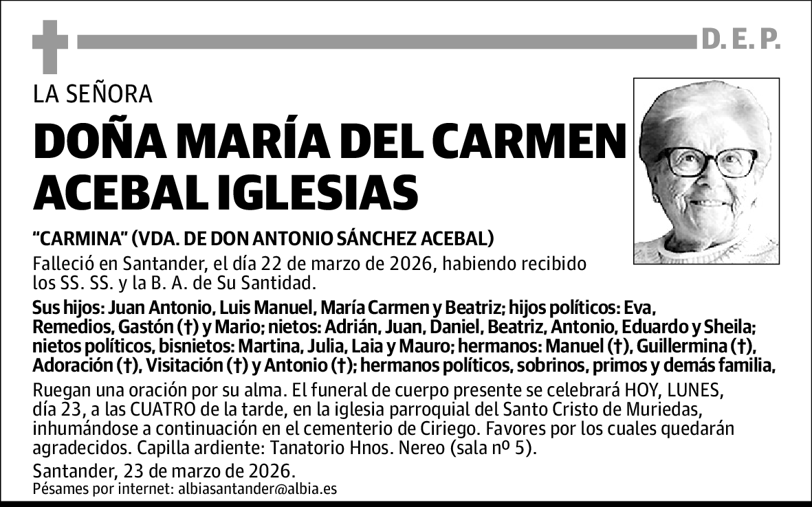 María del Carmen Acebal Iglesias