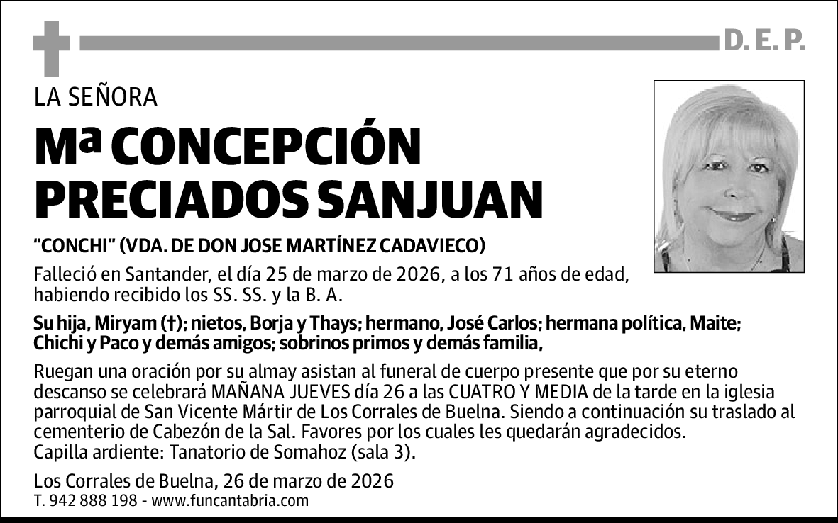 Mª Concepción Preciados Sanjuan