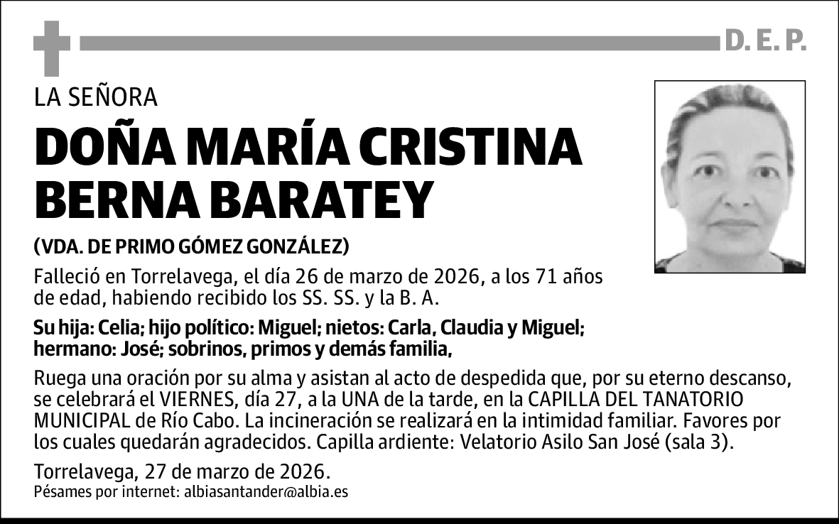 María Cristina Berna Baratey