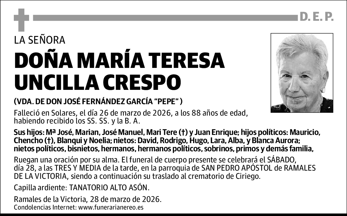 María Teresa Uncilla Crespo