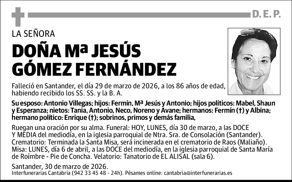 Mª Jesús Gómez Fernández