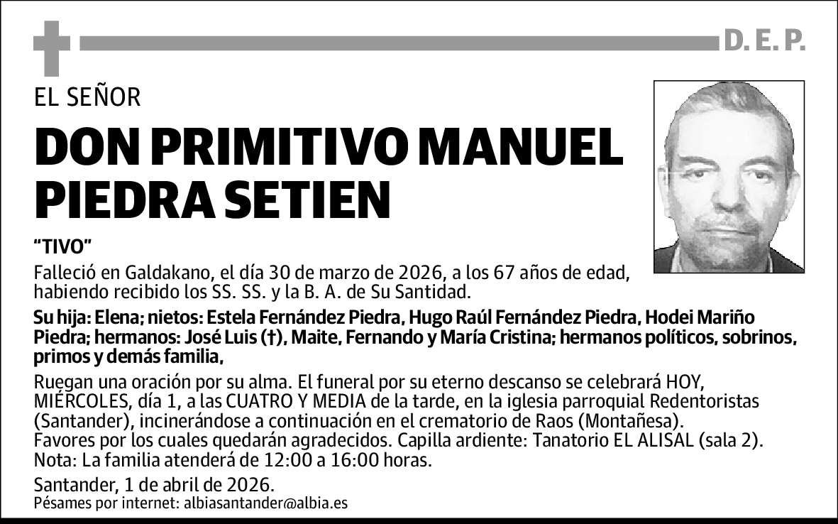 Primitivo Manuel Piedra Setien