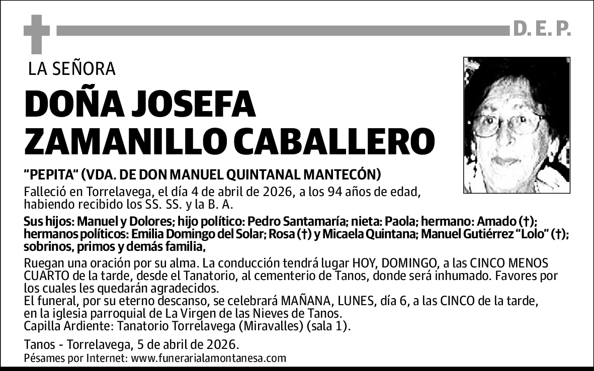 Josefa Zamanillo Caballero