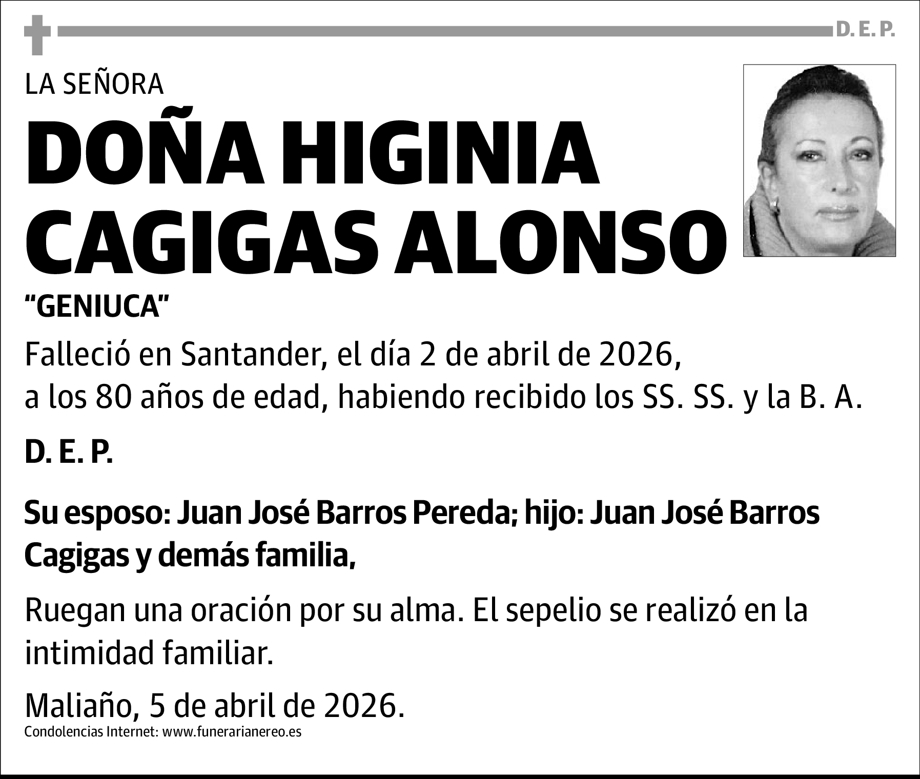 Higinia Cacigas Alonso