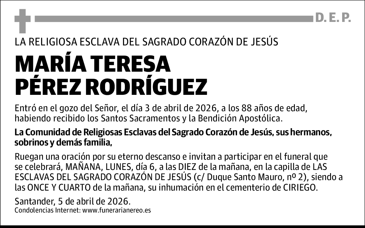 María Teresa Pérez Rodríguez