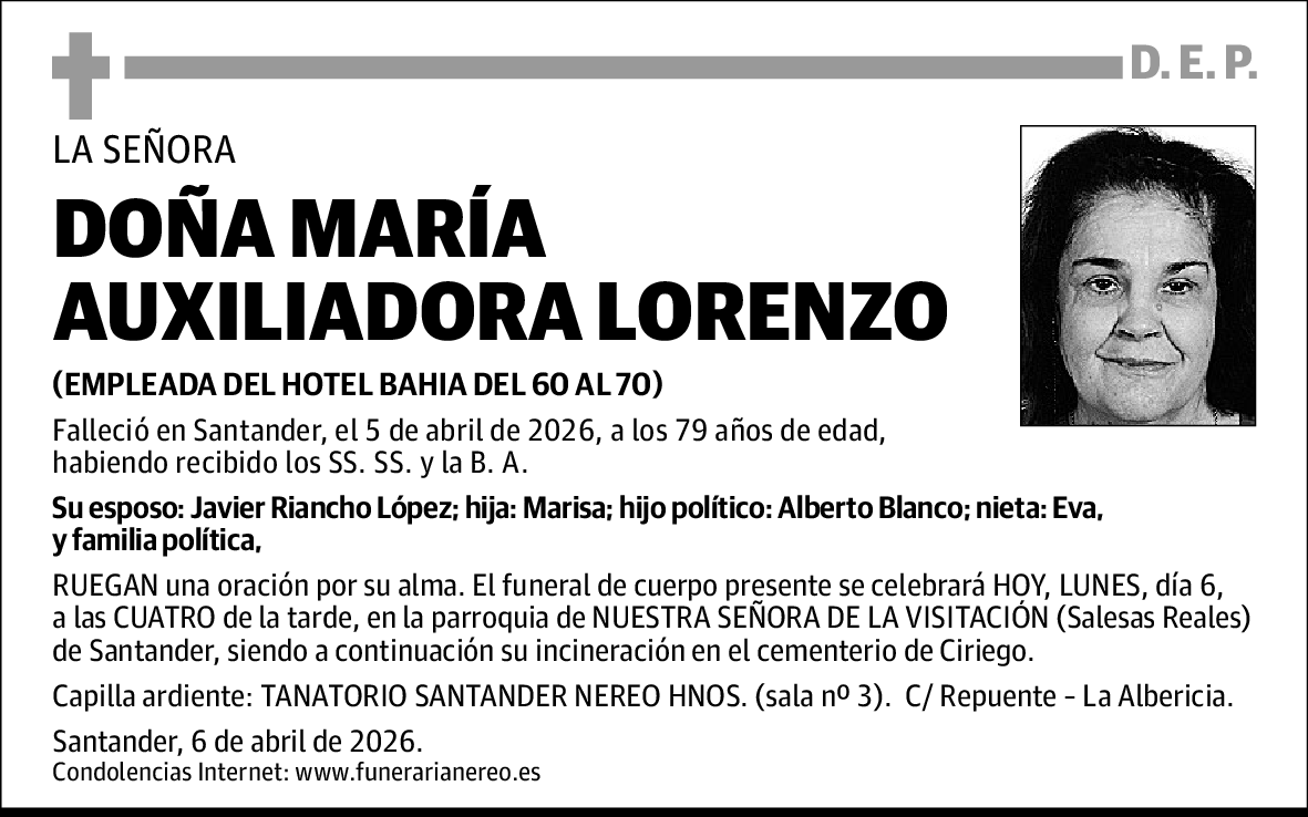 María Auxiliadora Lorenzo Torre