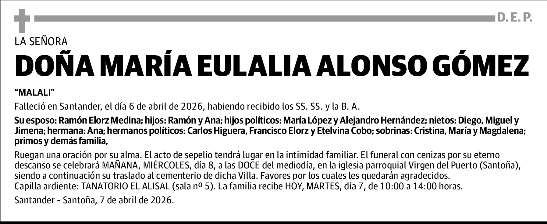 María Eulalia Alonso Gómez