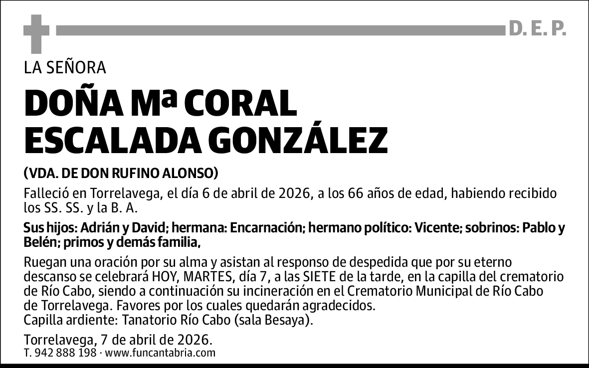 Mª Coral Escalada González