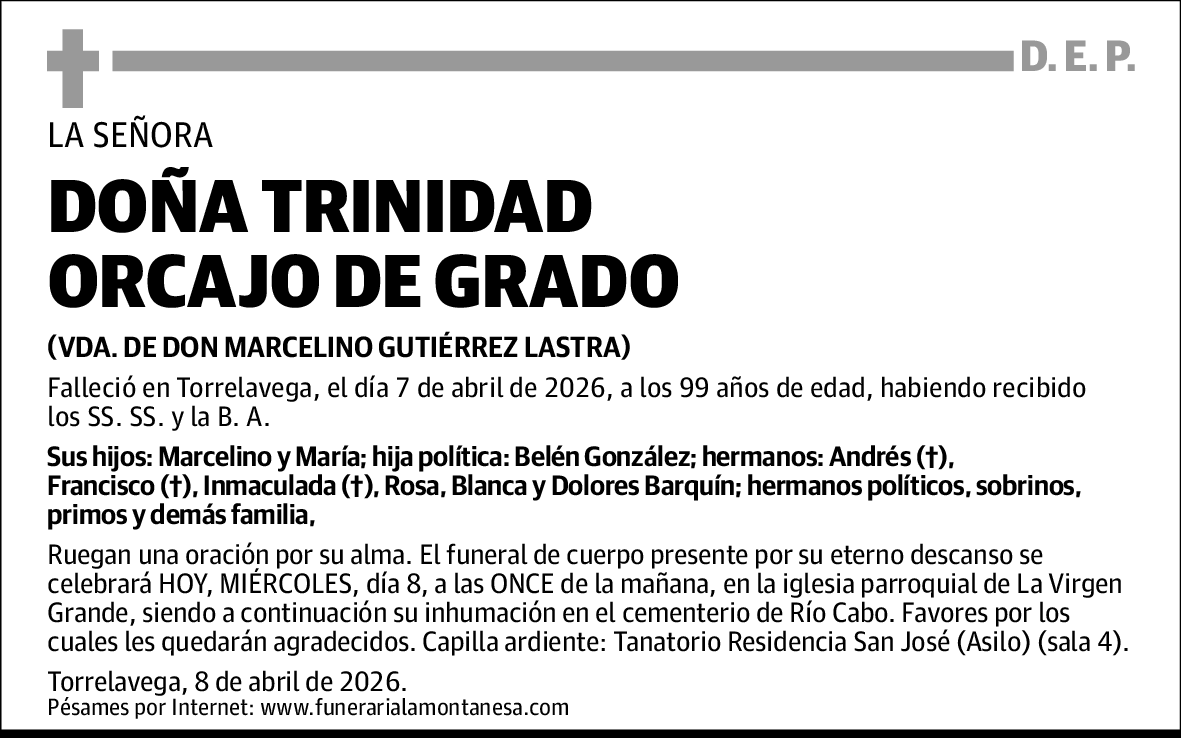 Trinidad Orcajo de Grado