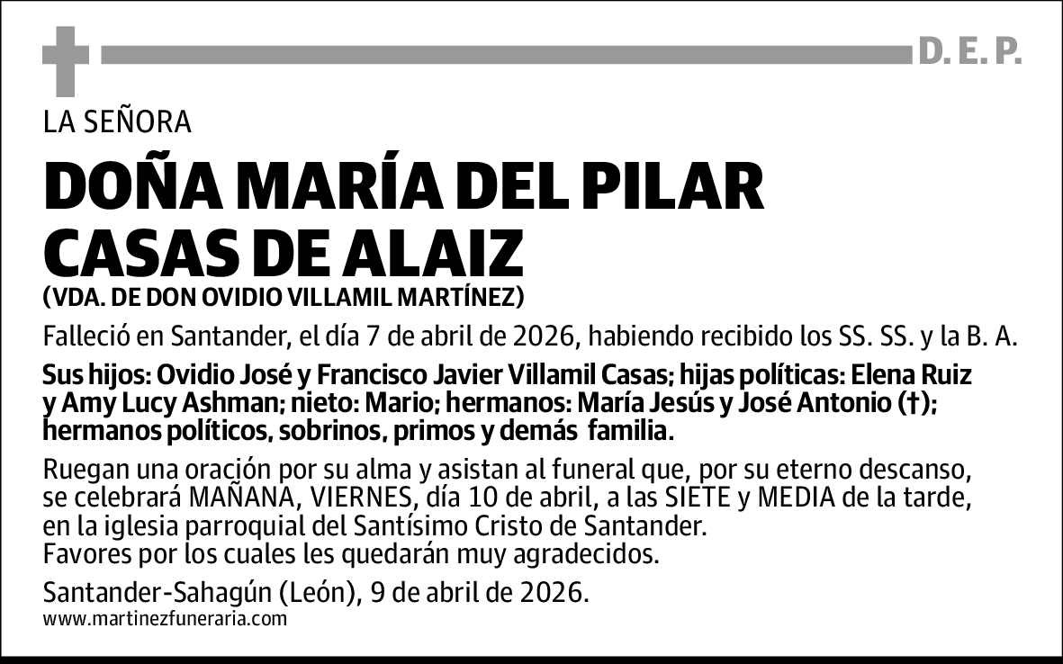 María del Pilar Casas de Alaiz