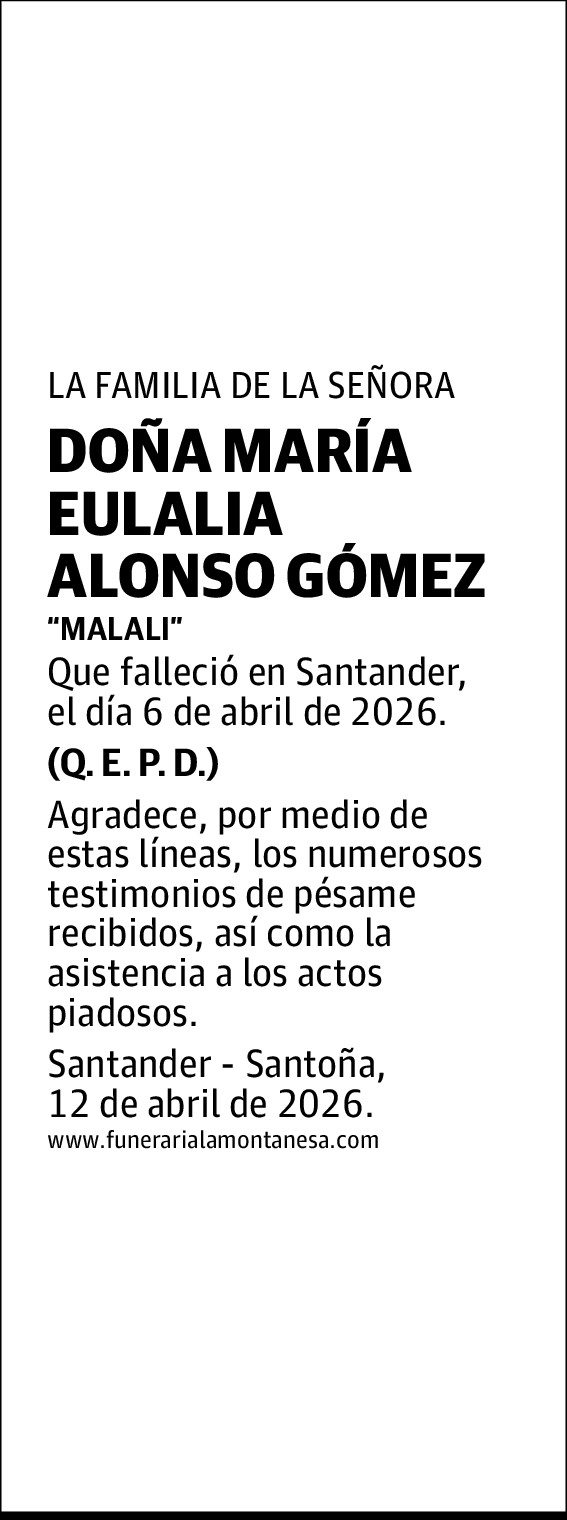 María Eulalia Alonso Gómez