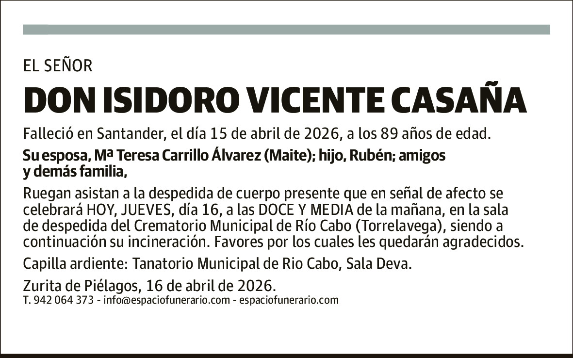 Isidoro Vicente Casaña