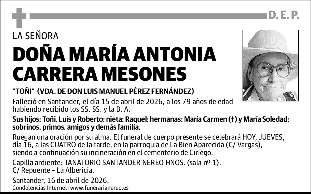 María Antonia Carrera Mesones