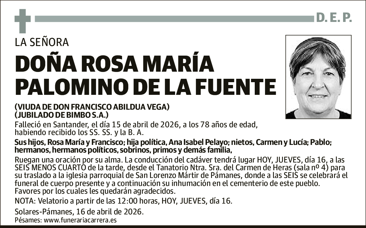Rosa María Palomino de la Fuente
