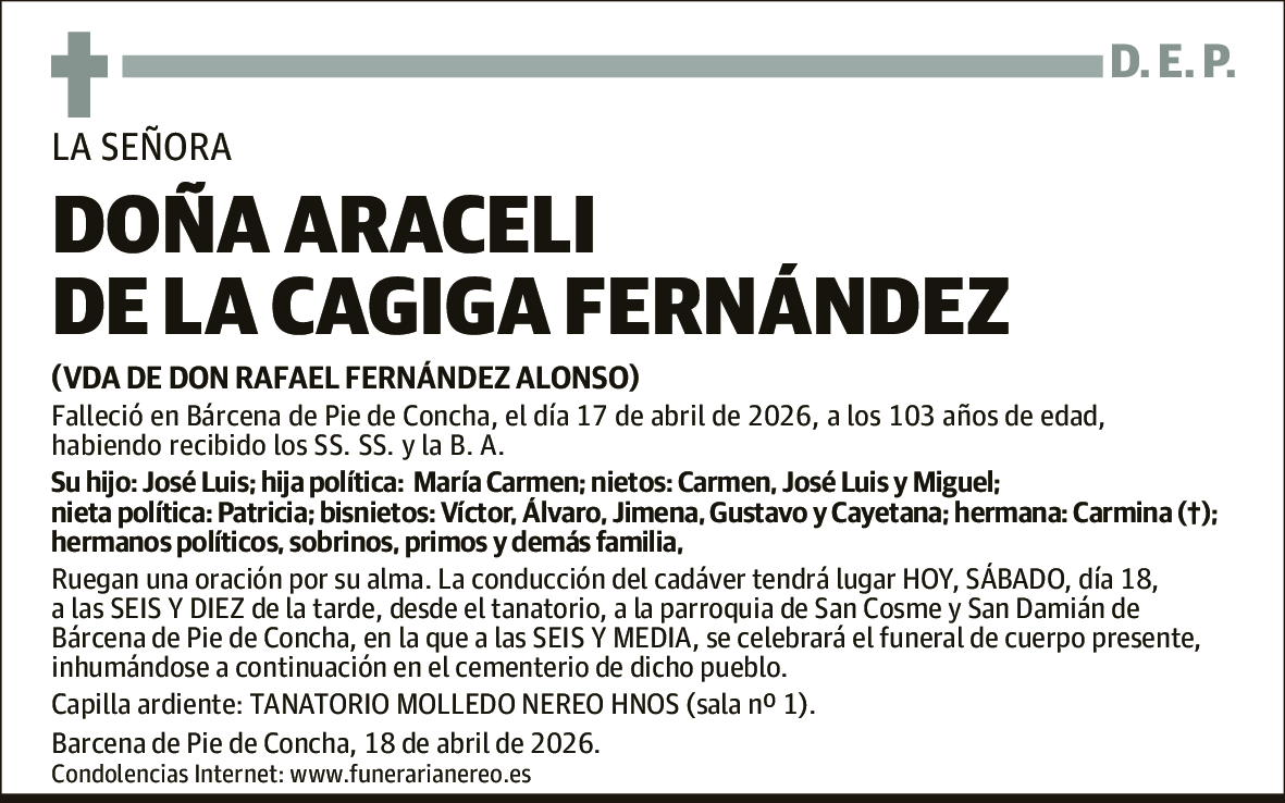 Araceli de la Cagiga Fernandez