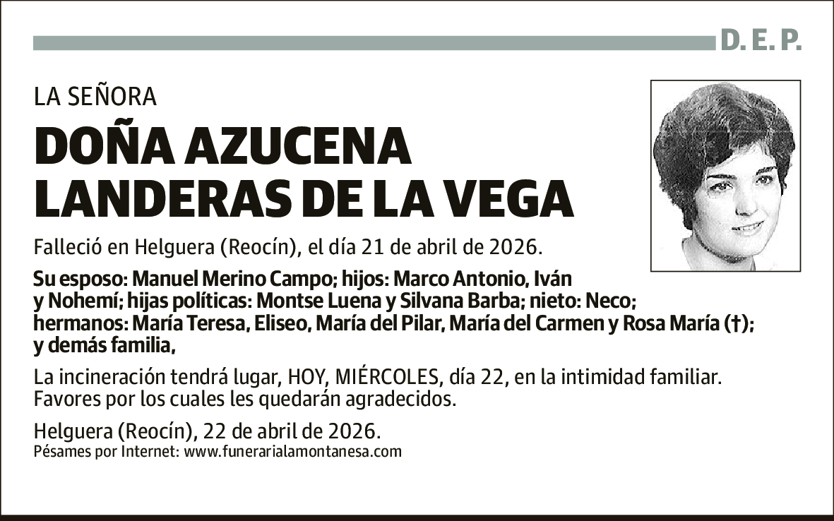 Azucena Landeras de la Vega