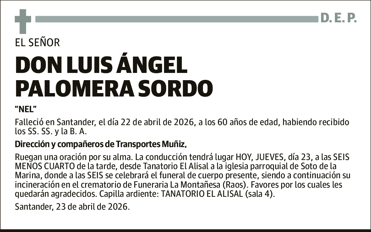 Luis Ángel Palomera Sordo