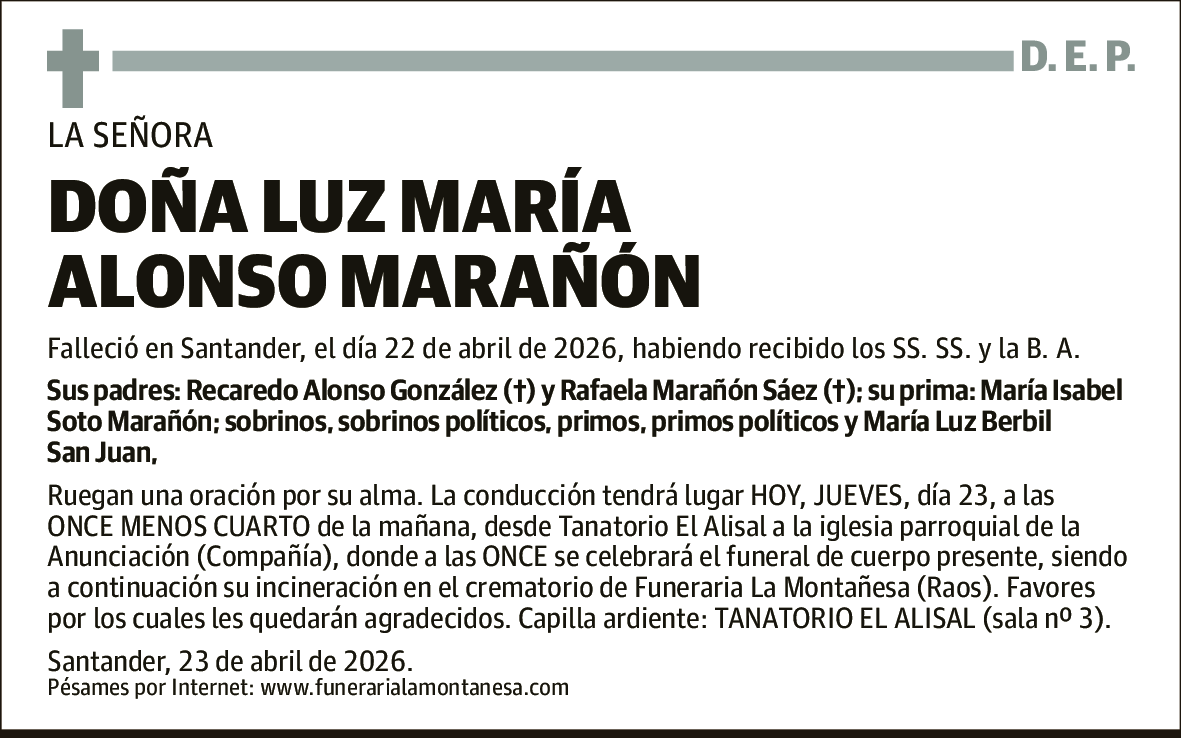Luz María Alonso Marañon