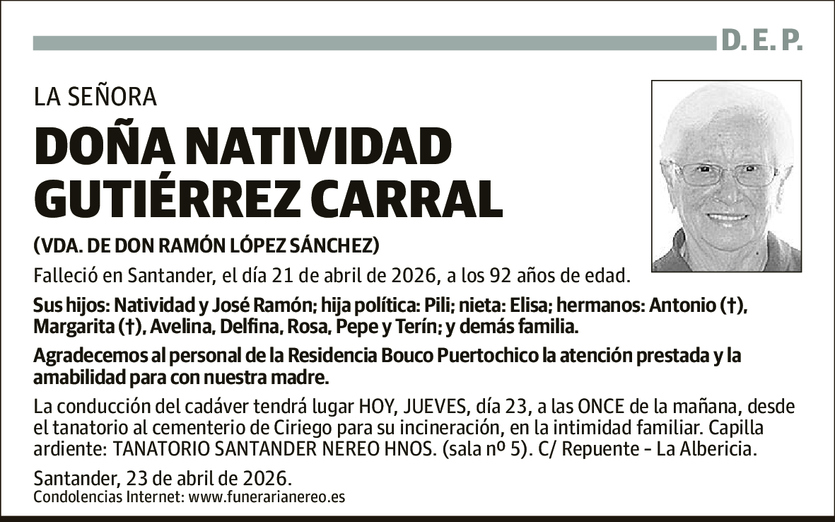 Natividad Gutiérrez Carral