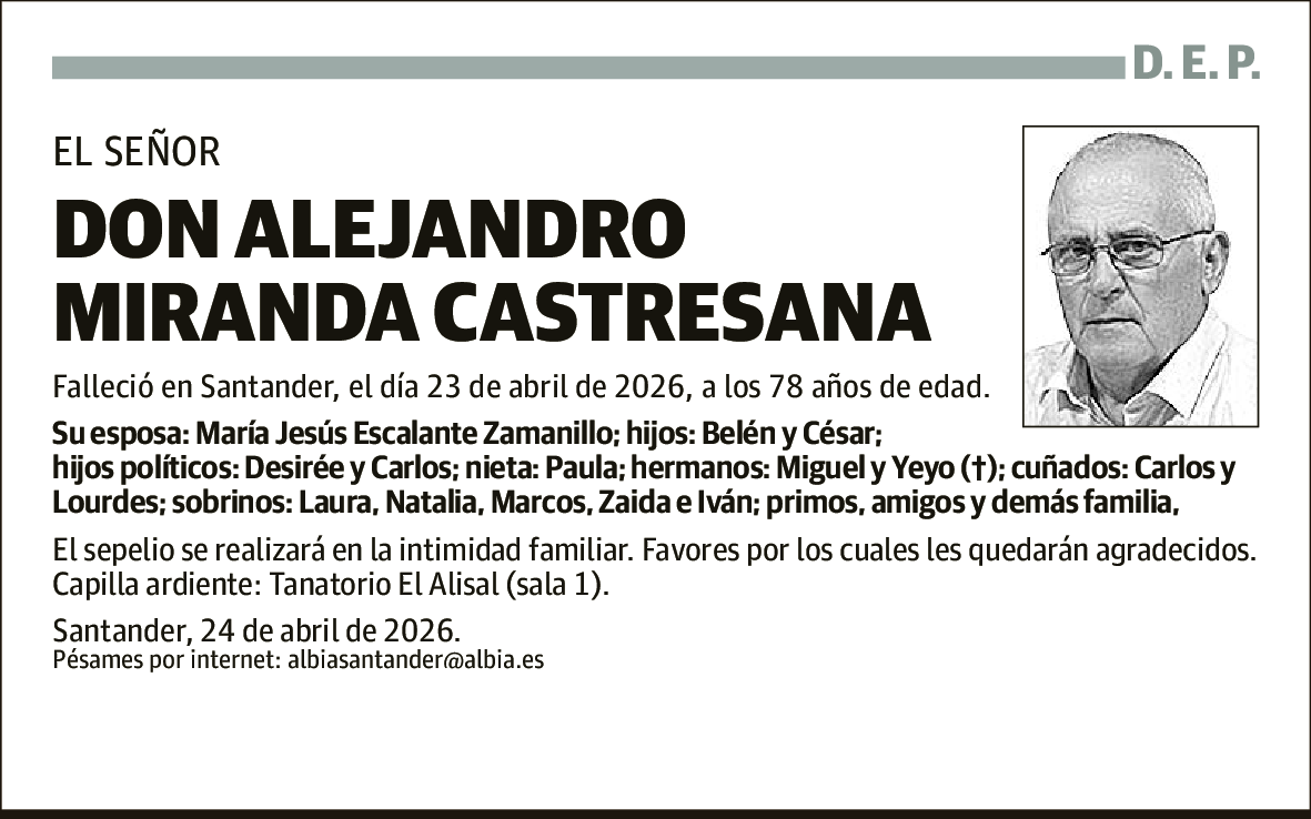 Alejandro Miranda Castresana