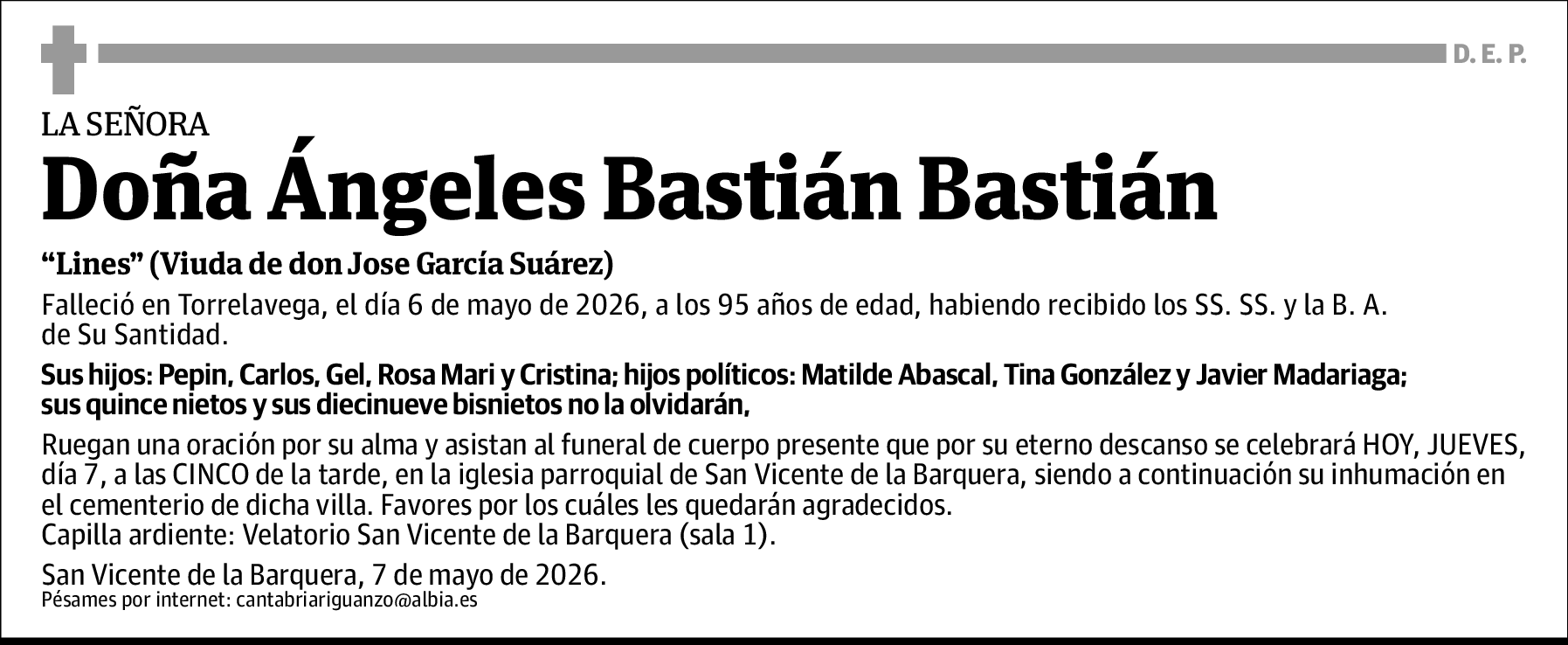 Ángeles Bastián Bastián