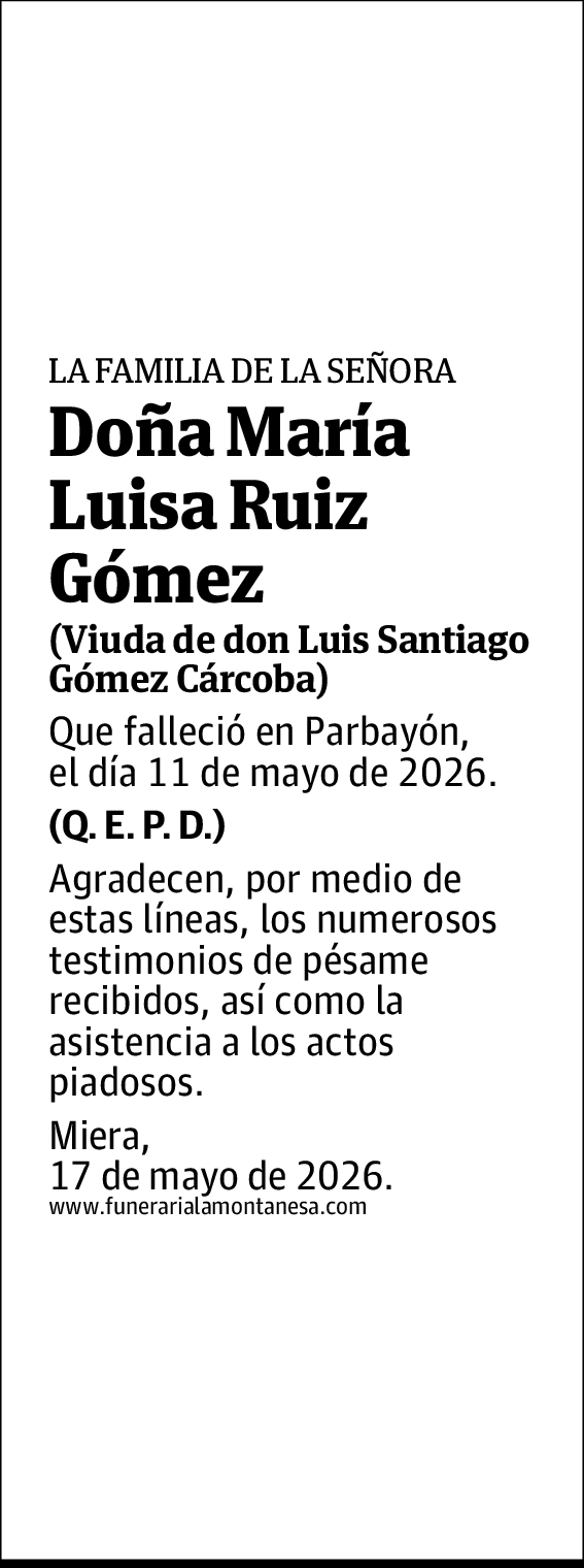María Luisa Ruiz Gómez