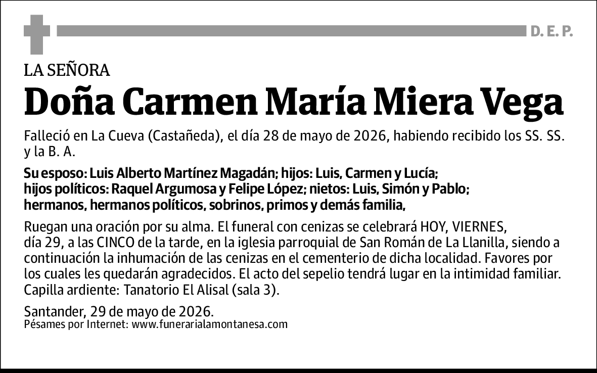 Carmen María Miera Vega