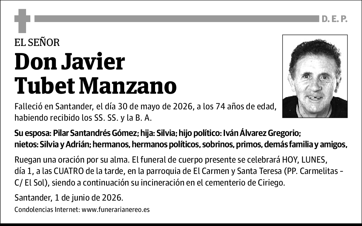 Francisco Javier Tubet Manzano