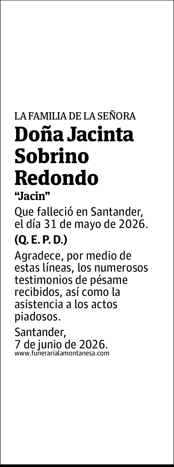 Jacinta Sobrino Redondo