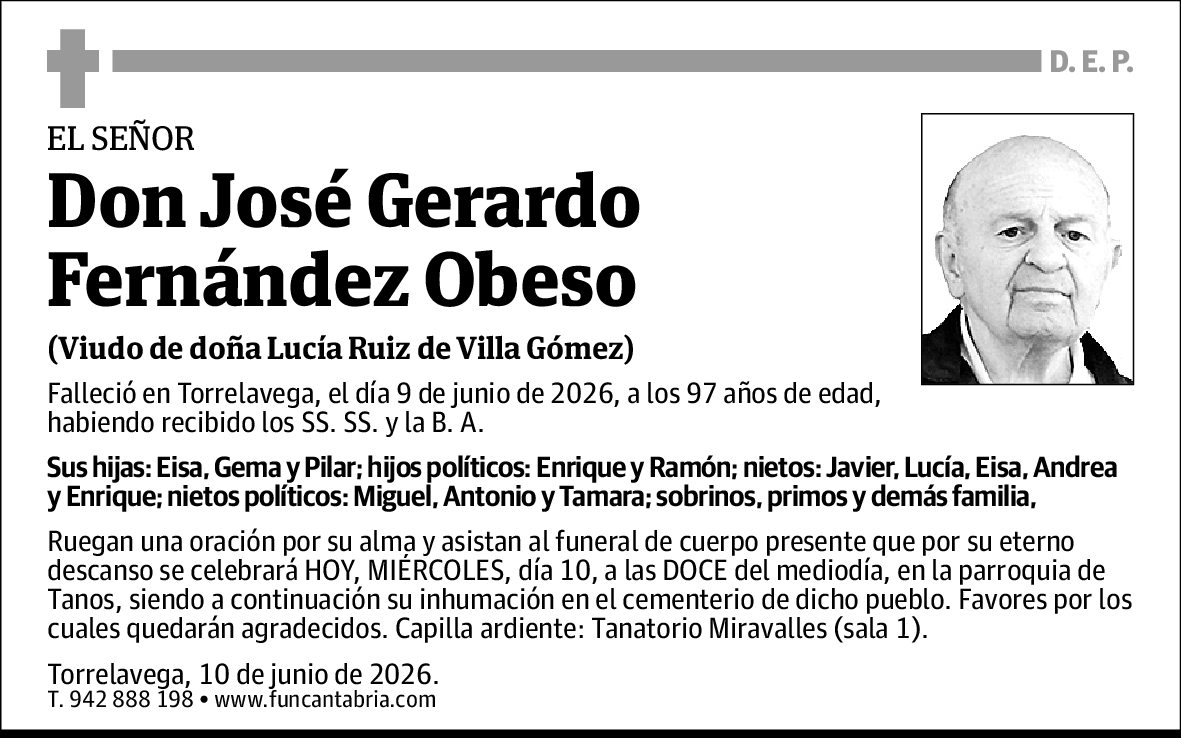Jose Gerardo Fernandez Obeso
