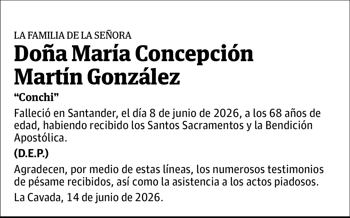 María Concepción Martín González