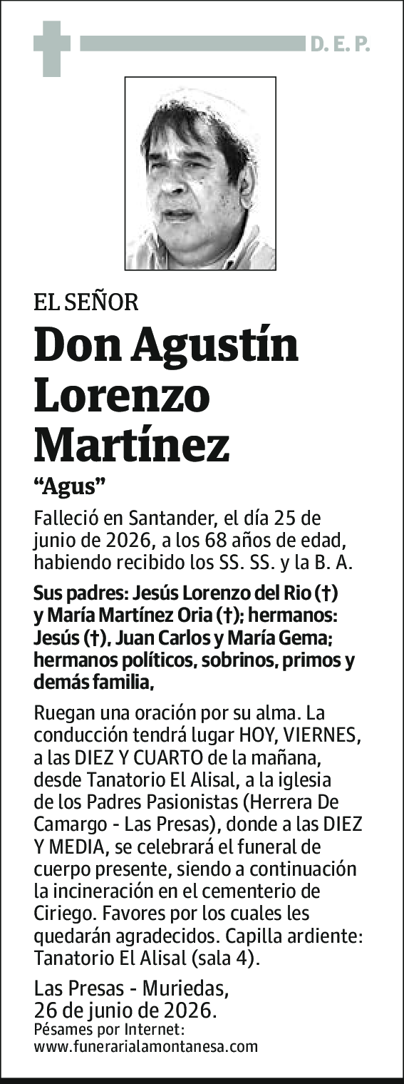 Agustín Lorenzo Martínez