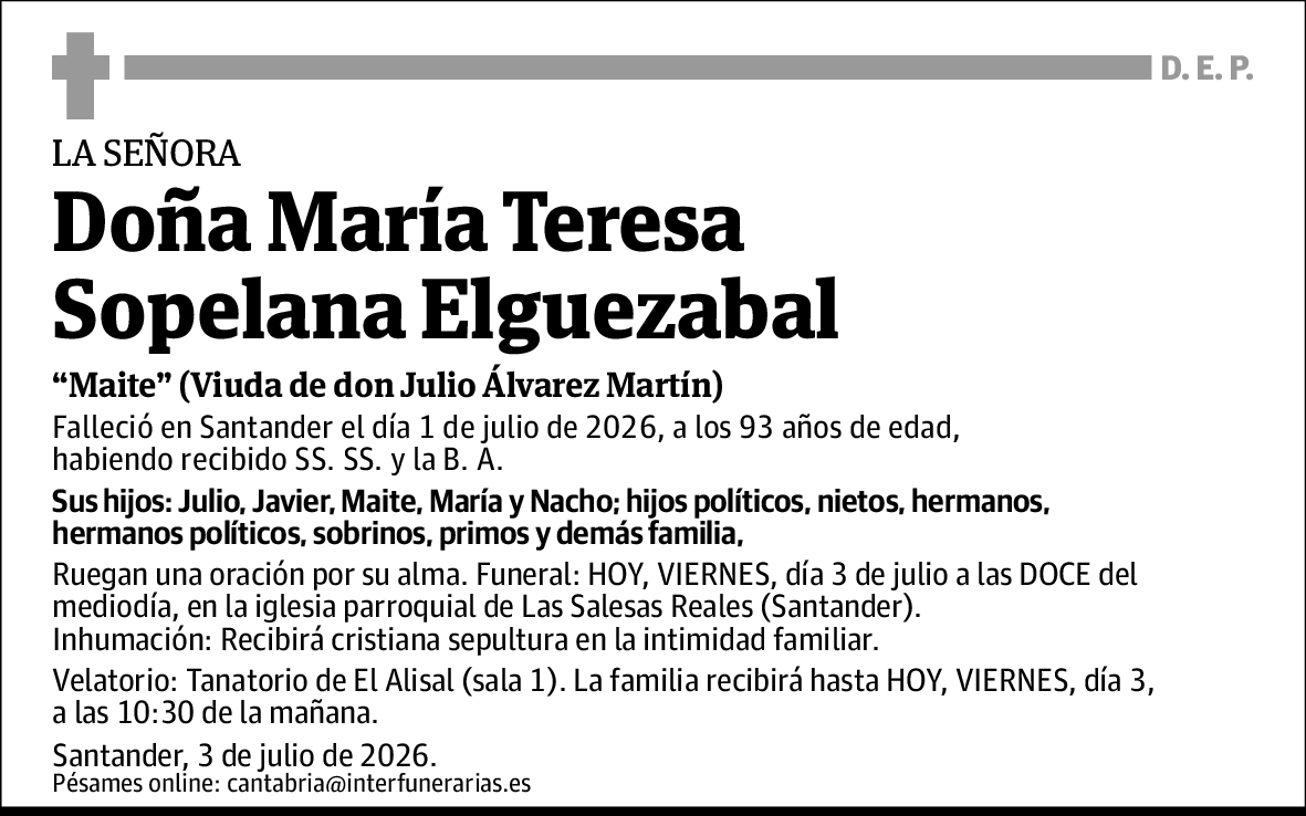 María Teresa Sopelana Elguezabal