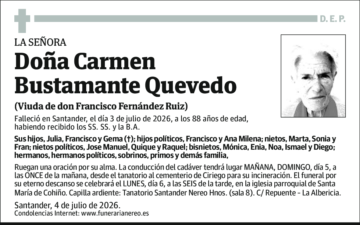 María Carmen Bustamante Quevedo