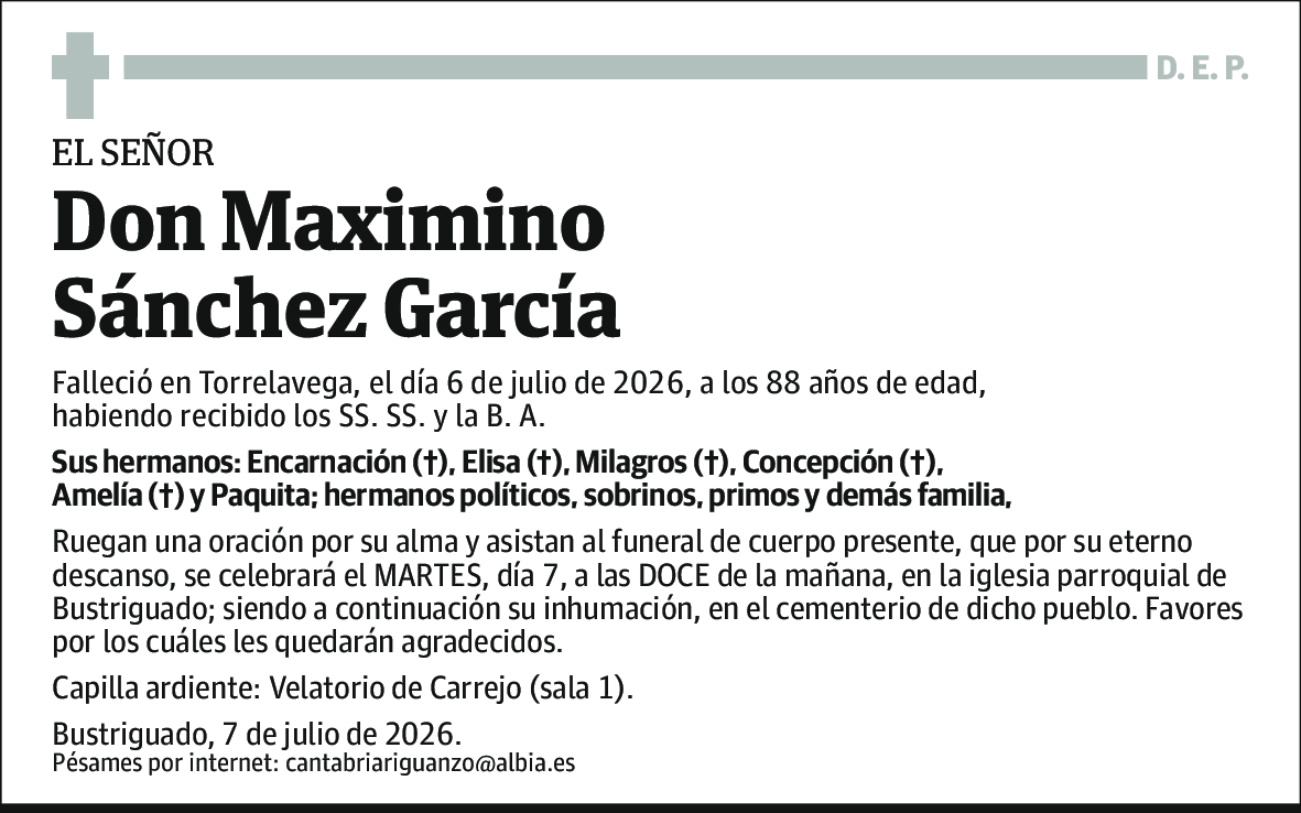 Maximino Sánchez García
