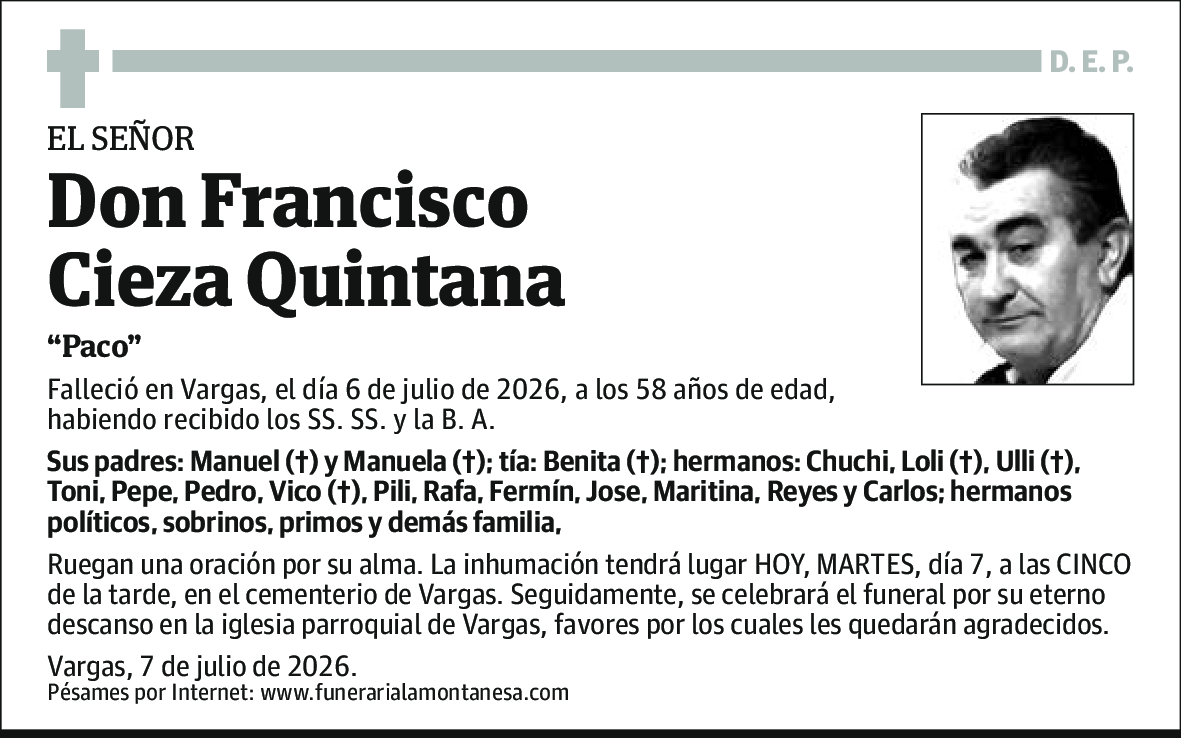 Francisco Cieza Quintana
