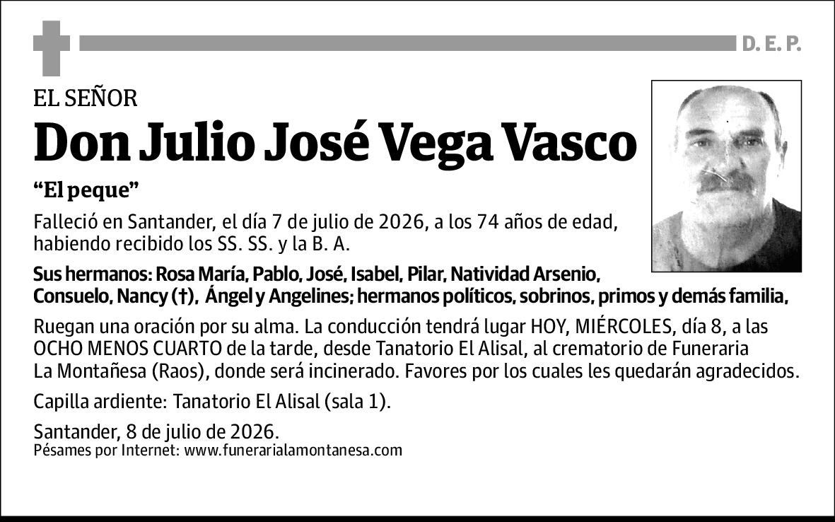 Julio Josë Vega Vasco