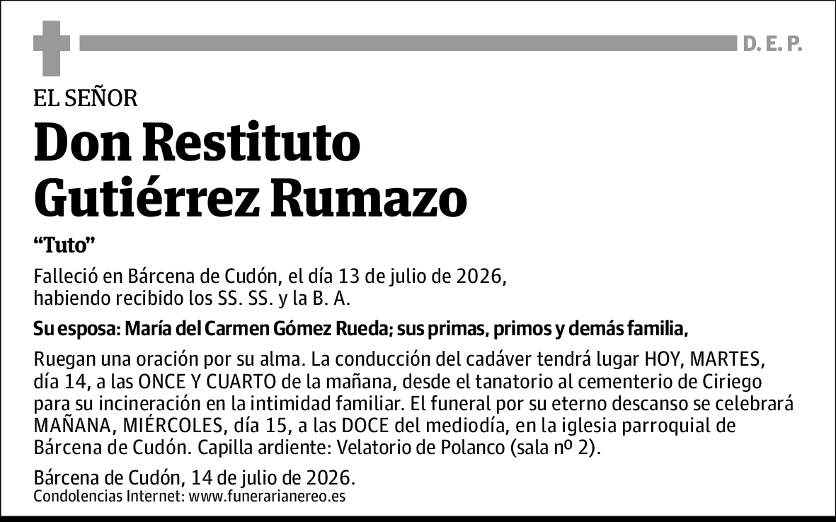 Restituto Gutiérrez Rumazo