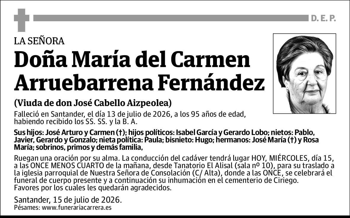 María del Carmen Arruebarrena Fernandez