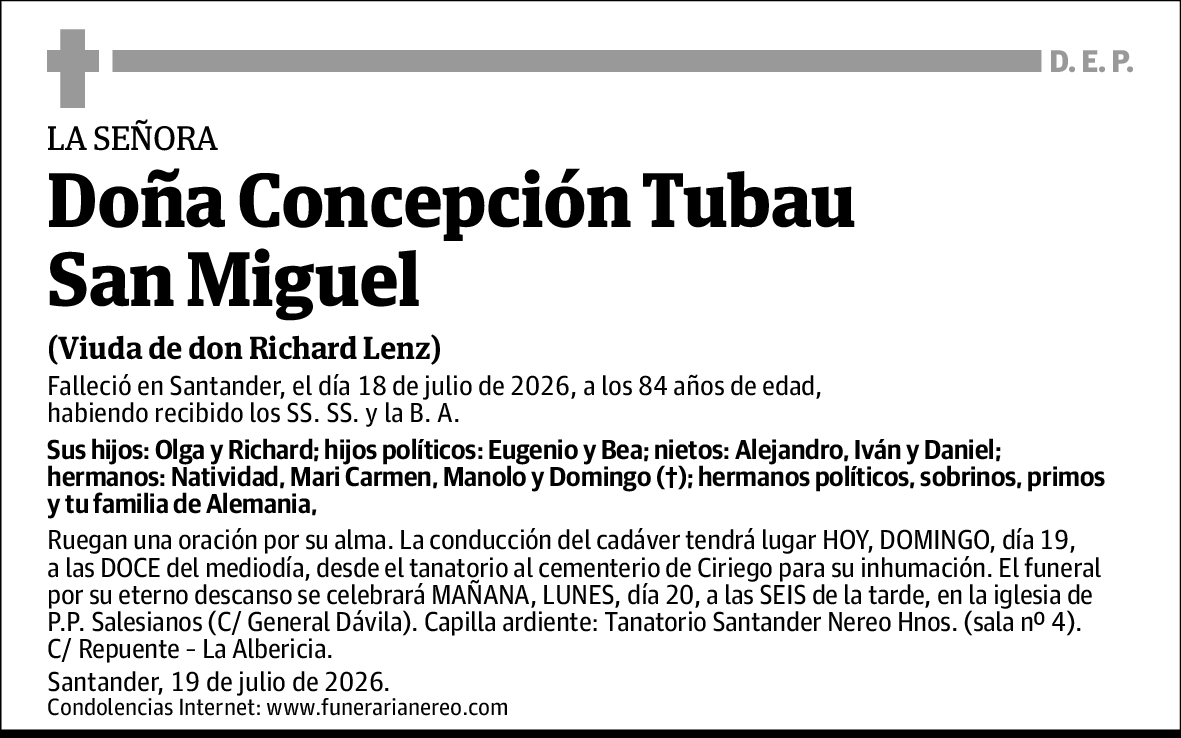 Concepción Tubau San Miguel