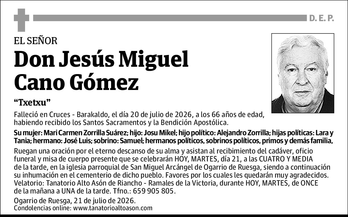 Jesús Miguel Cano Gómez