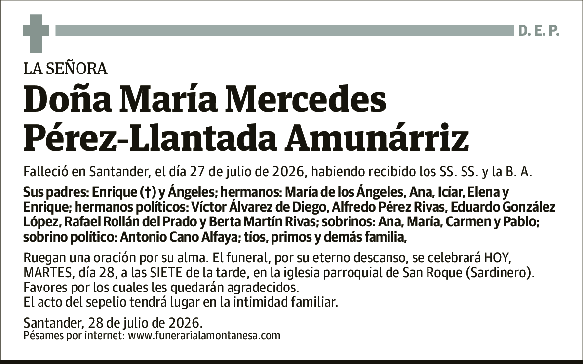 María Mercedes Pérez-llantada Amunárriz