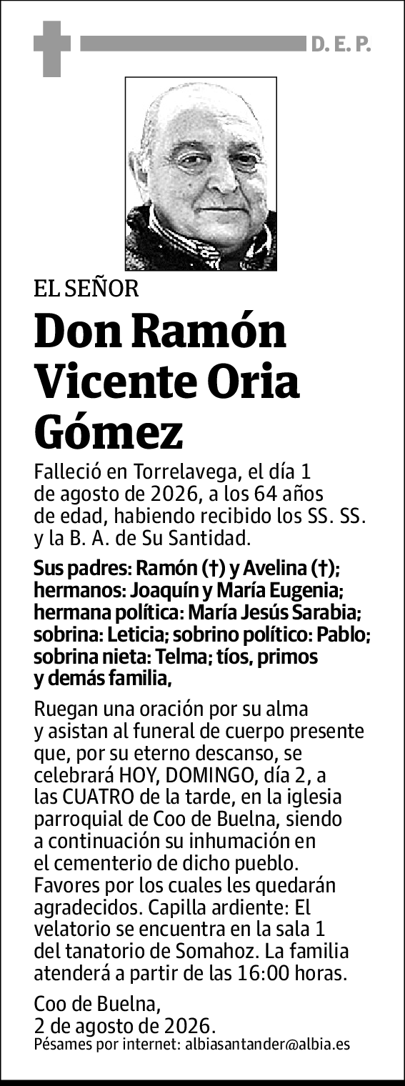 Ramón Vicente Oria Gómez