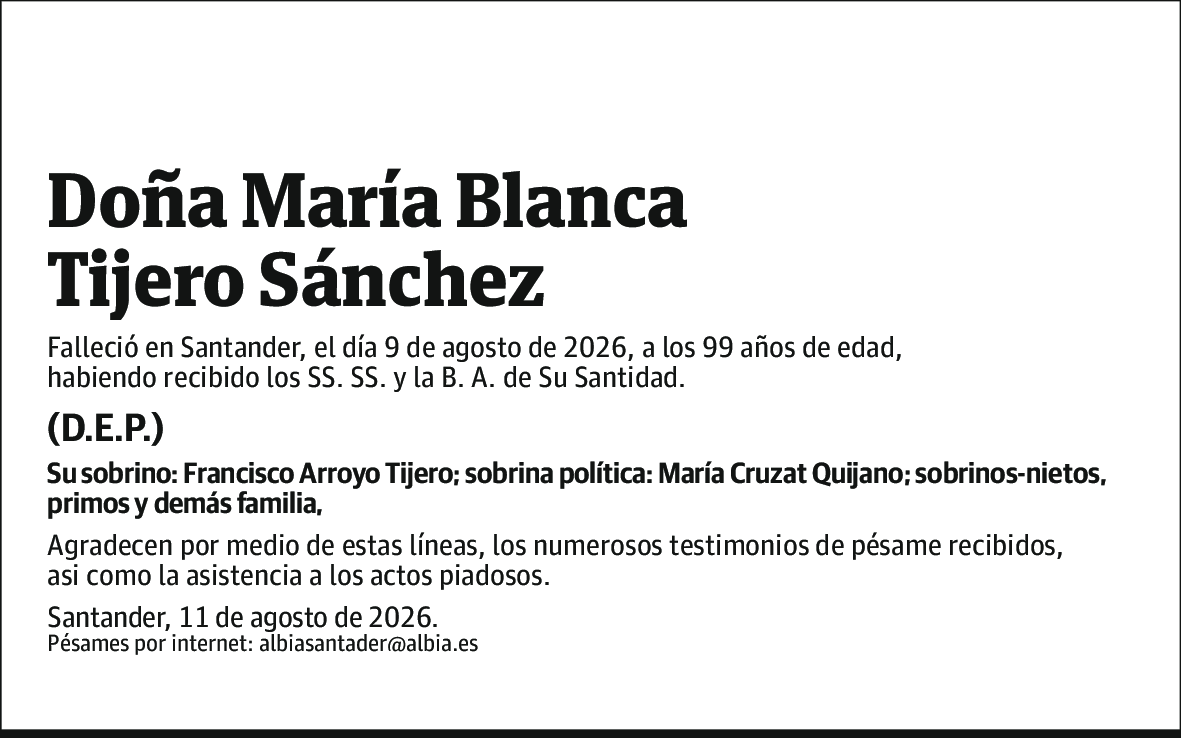 María Blanca Tijero Sánchez