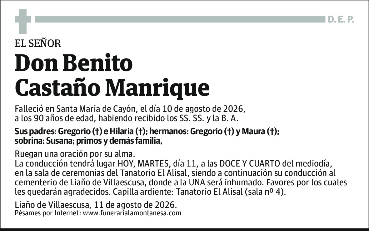Benito Castaño Manrique
