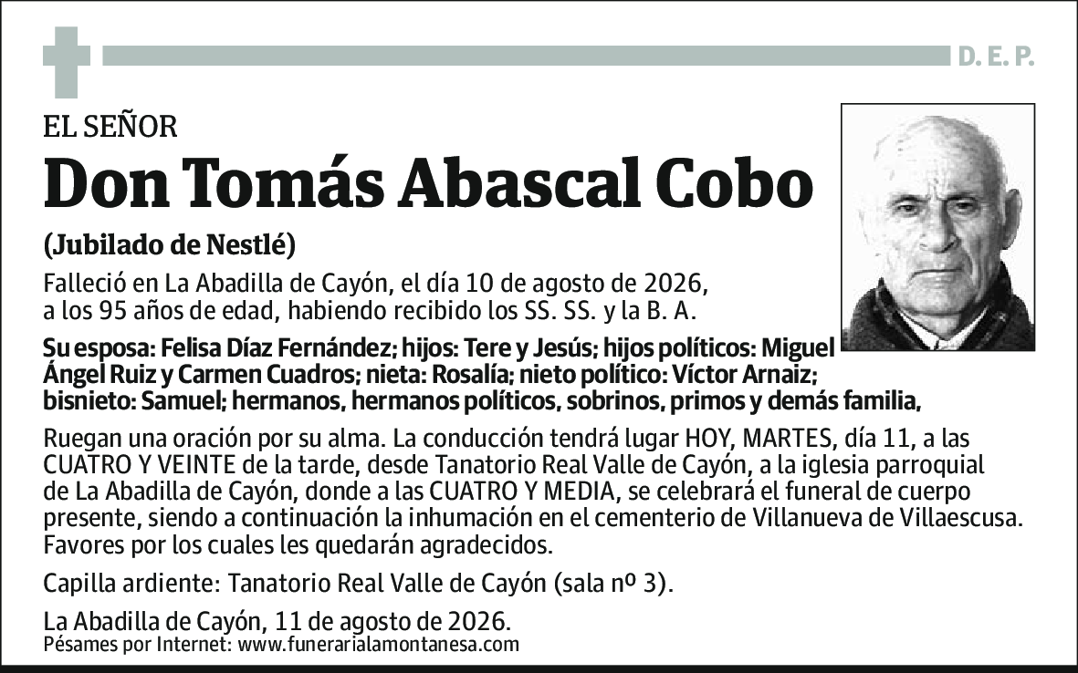 Tomás Abascal Cobo
