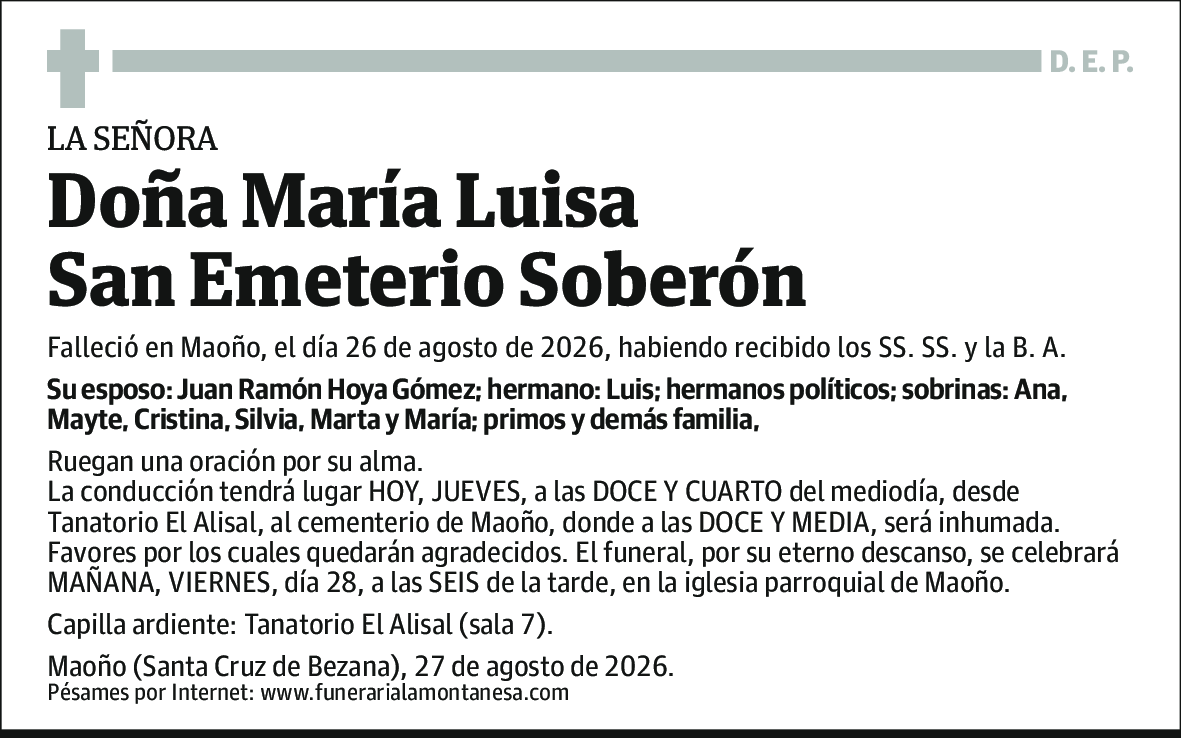 María Luisa San Emeterio Soberón