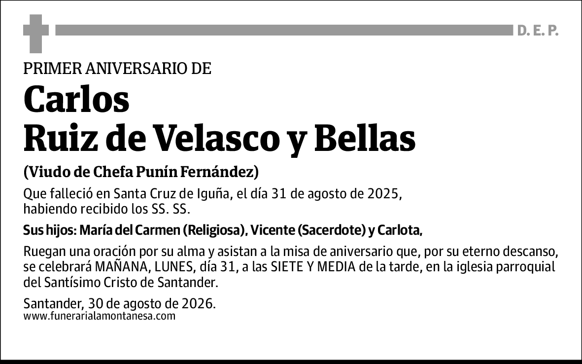 Carlos Ruiz de Velasco y Bellas
