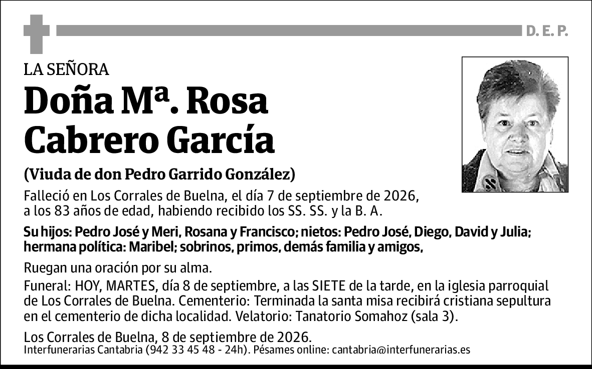Mª. Rosa Cabrero García